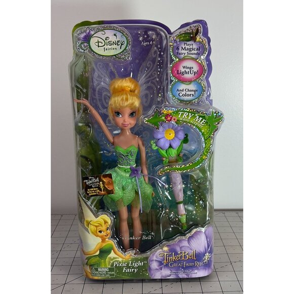 Disney Tinker Bell Pixie Light Fairy Interactive Doll "Great Fairy Rescue" New~~ - Picture 1 of 9